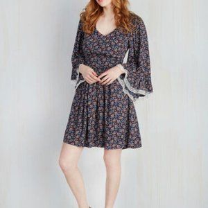 ModCloth Through the Bluebells A-Line